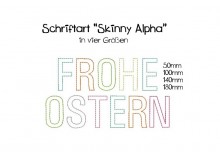 Stickserie - Skinny Alpha Fransenappli Schriftart